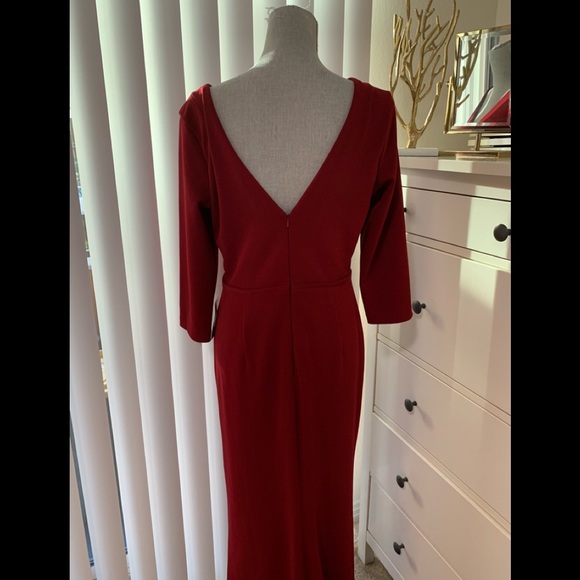 After six 6797 3/4 sleeve crepe gown - Picture 5 of 6